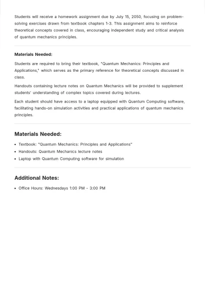 Free Classroom Agenda Template to Edit Online