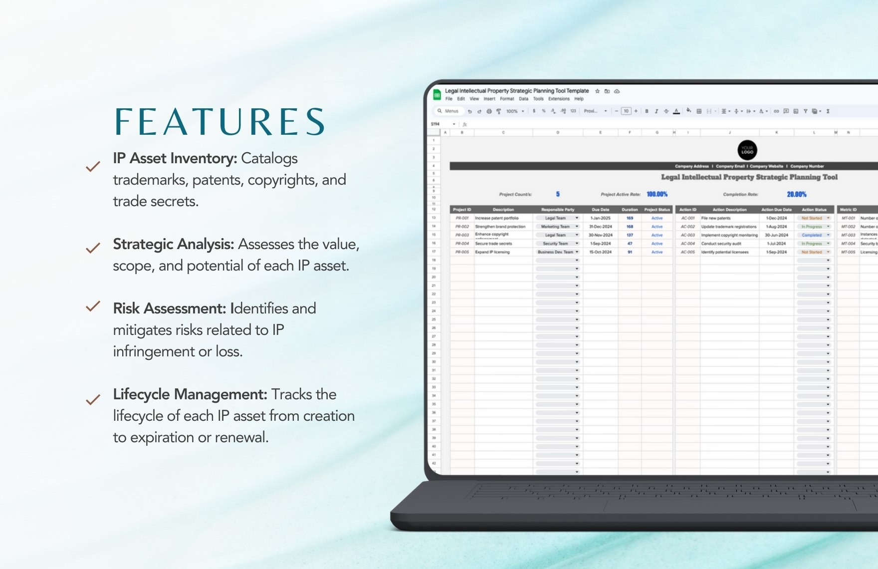 Legal Intellectual Property Strategic Planning Tool Template