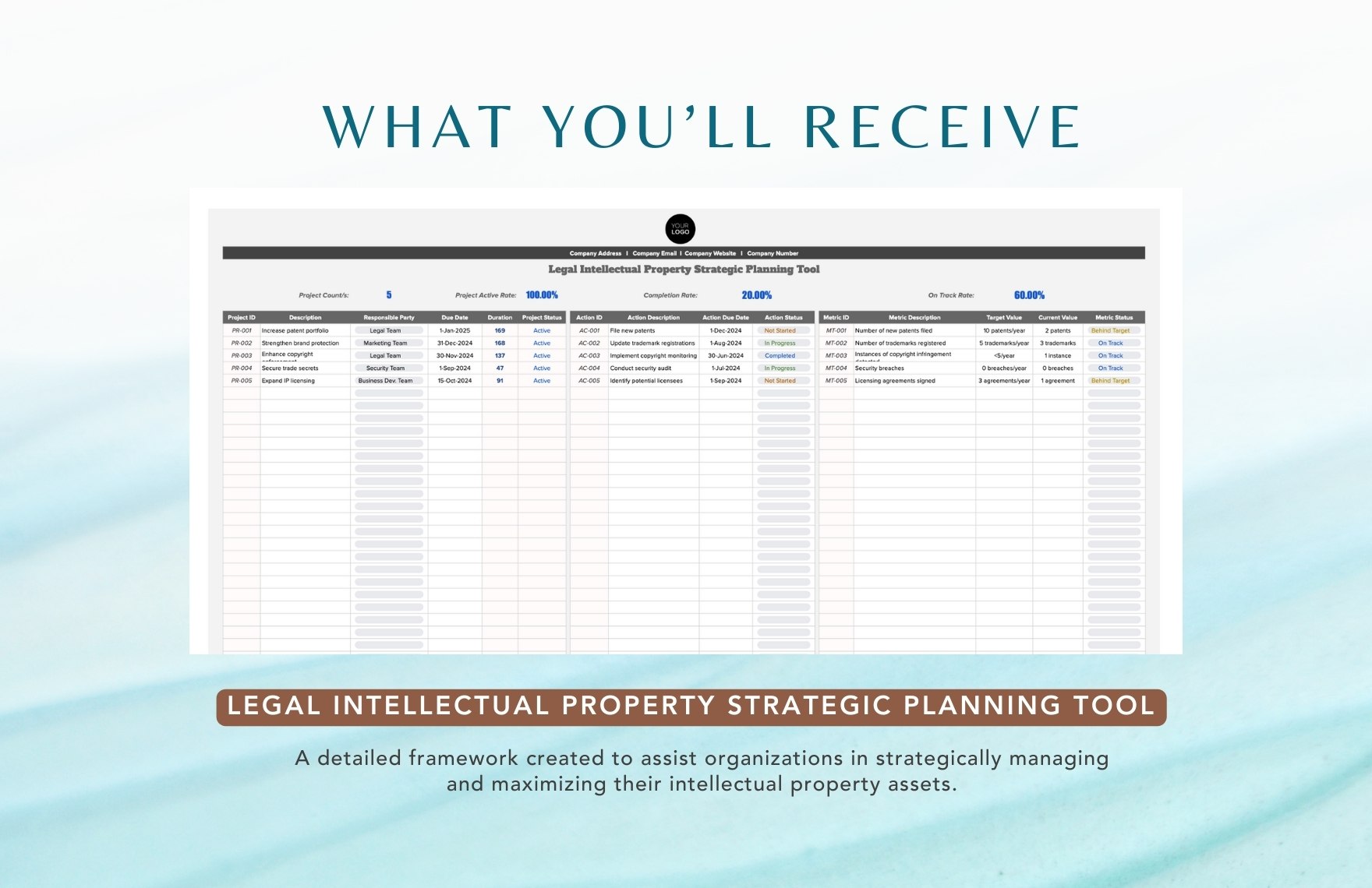 Legal Intellectual Property Strategic Planning Tool Template