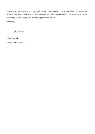 Free Front Office Executive Cover Letter to Edit Online