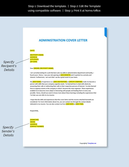 public administration cover letter
