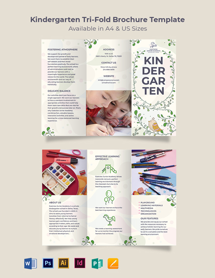 Kindergarten Flyer Template [Free PDF] - Word | PSD | Apple Pages