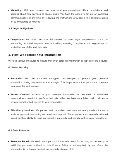 Free Simple Car Wash Customer Privacy Policy Template to Edit Online