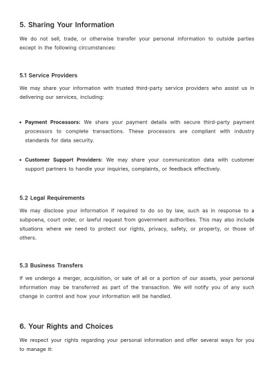 Free Simple Car Wash Customer Privacy Policy Template to Edit Online