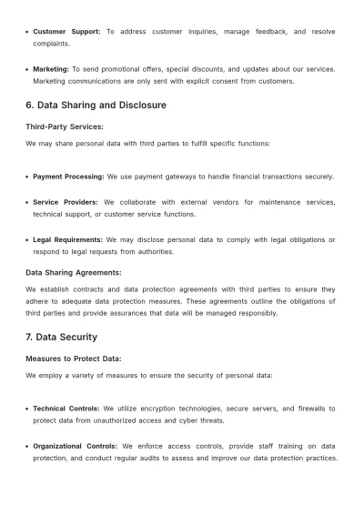Free Car Wash Data Protection Policy Format Template to Edit Online