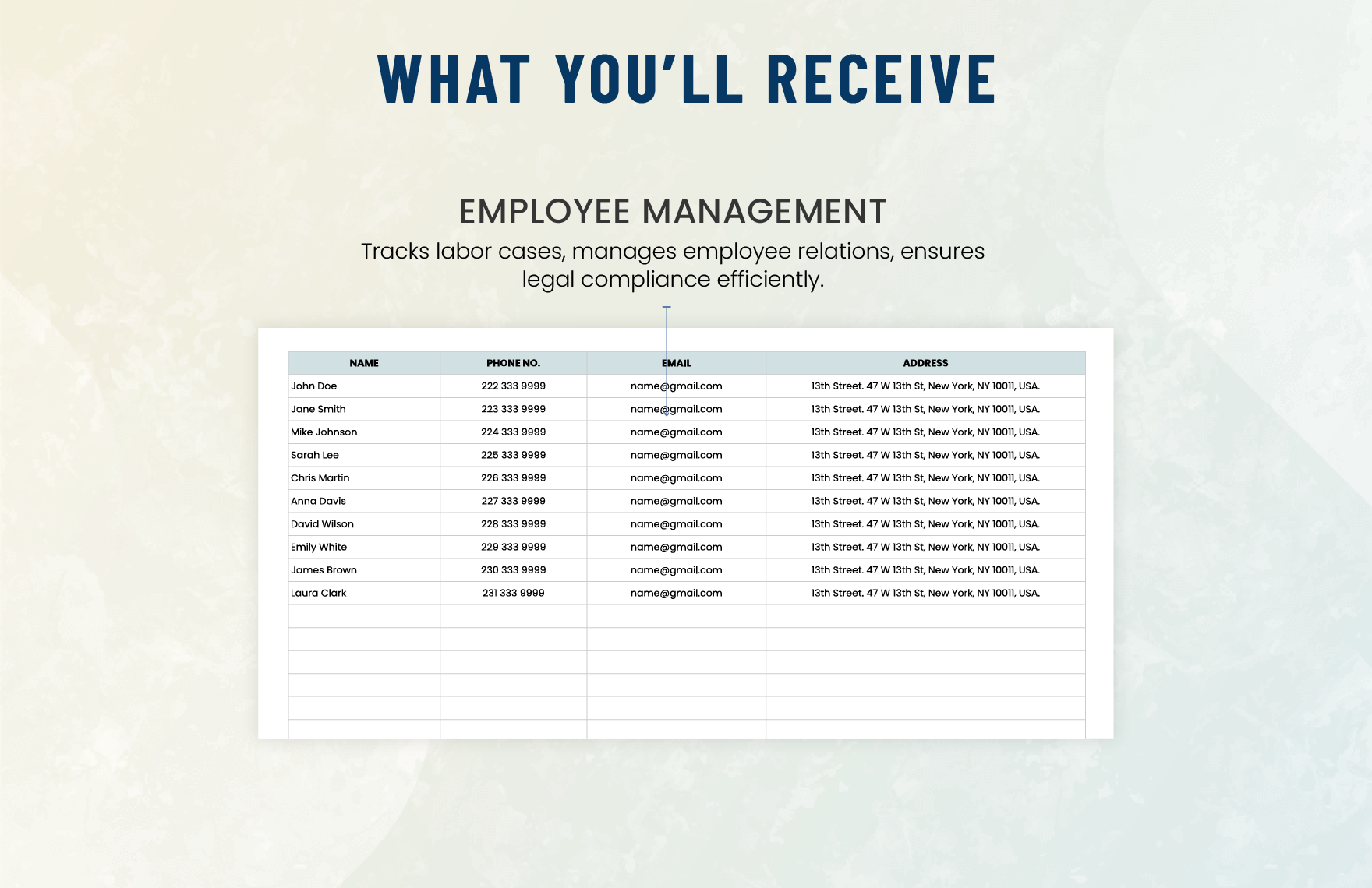 Legal Employment & Labor Labor Relations Case Tracker Template