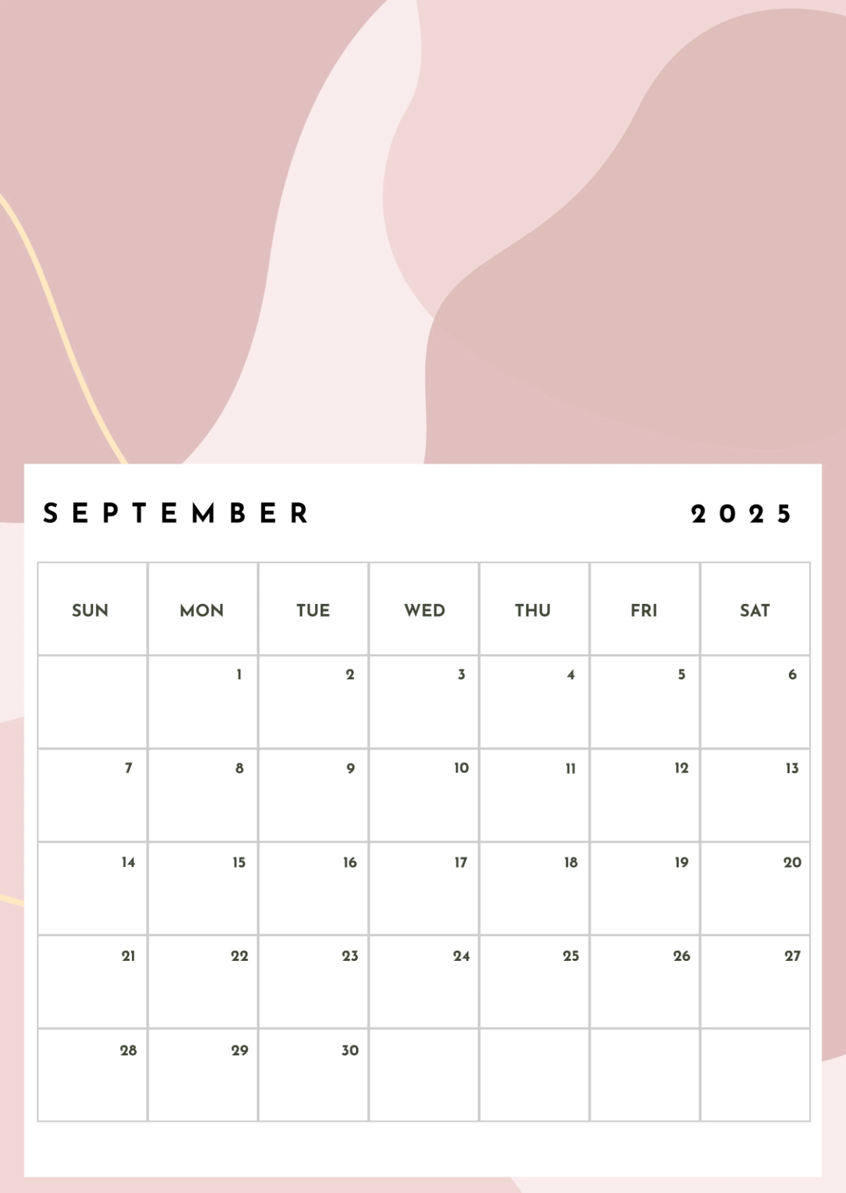 Free Spa Yearly Calendar Template to Edit Online