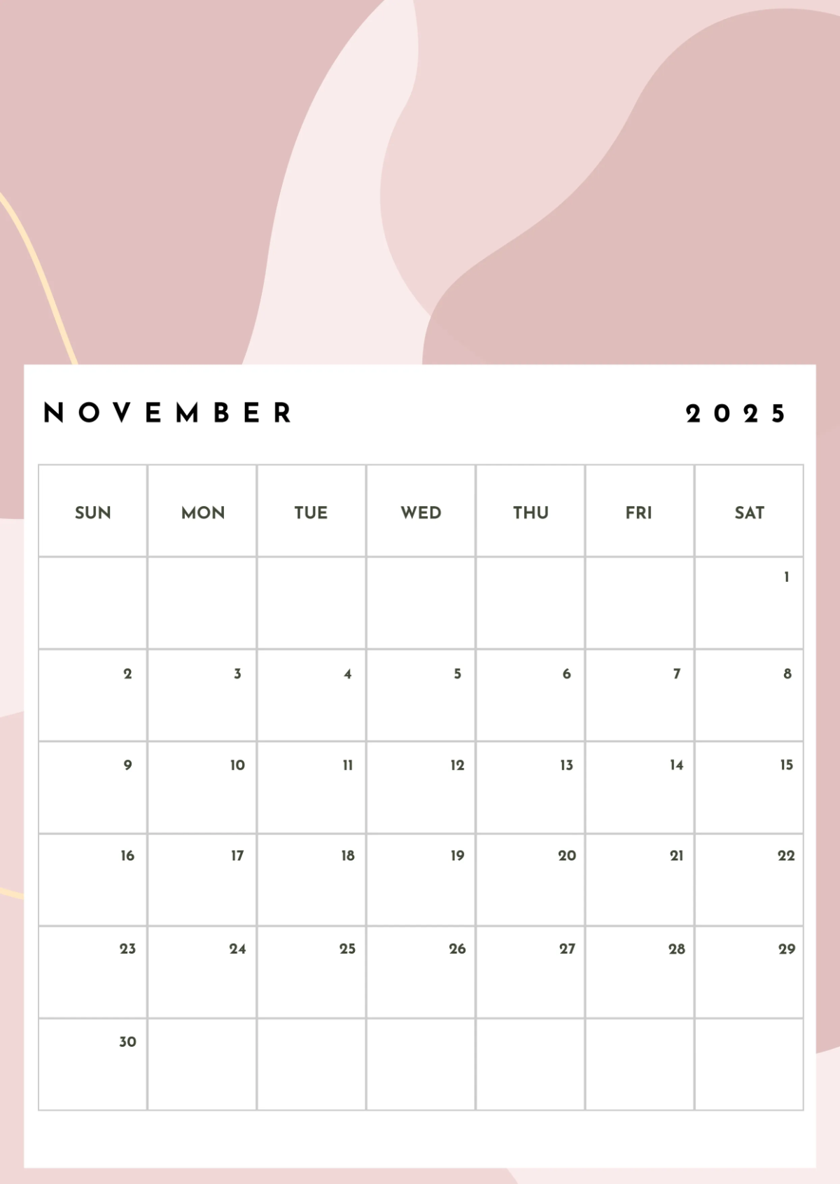 Free Spa Yearly Calendar Template to Edit Online