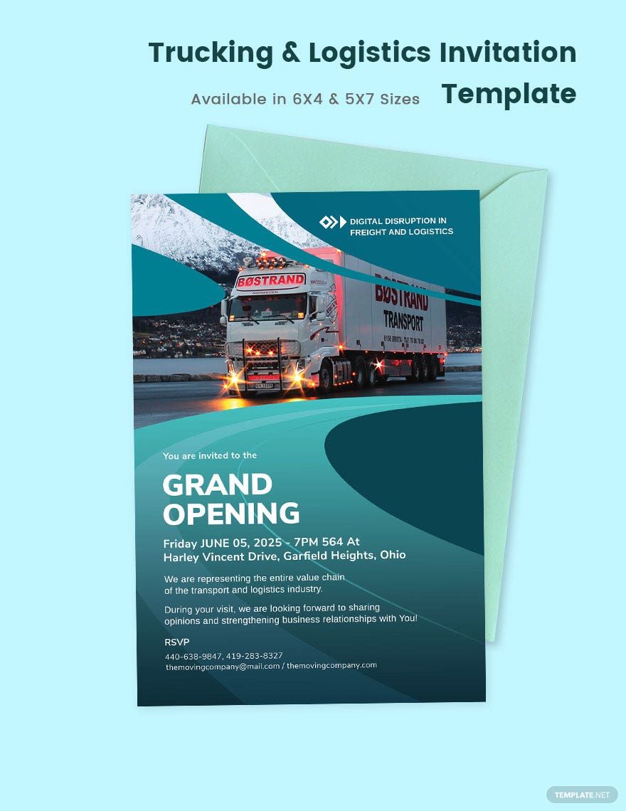 Trucking Logistics Invitation Template