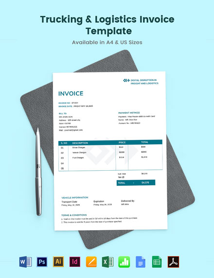 Trucking Company Letterhead Template - Word | PSD ...