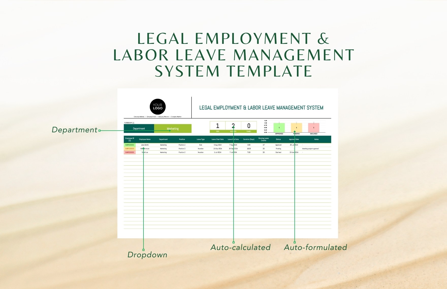 Legal Employment & Labor Leave Management System Template