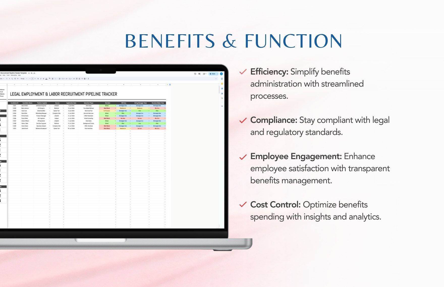 Legal Employment & Labor Recruitment Pipeline Tracker Template