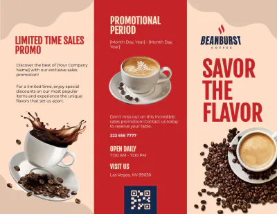 Free Cafe Sales Brochure Template to Edit Online