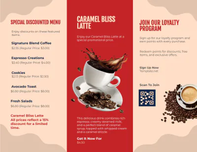 Free Cafe Sales Brochure Template to Edit Online