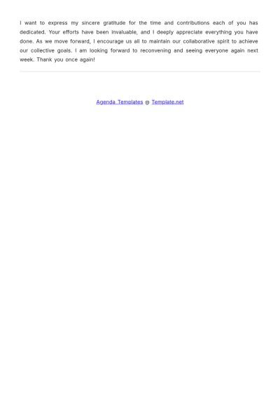 Free One Page Weekly Meeting Agenda Template to Edit Online
