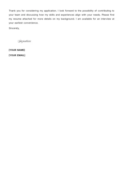 Free Digital Marketing Cover Letter Format to Edit Online