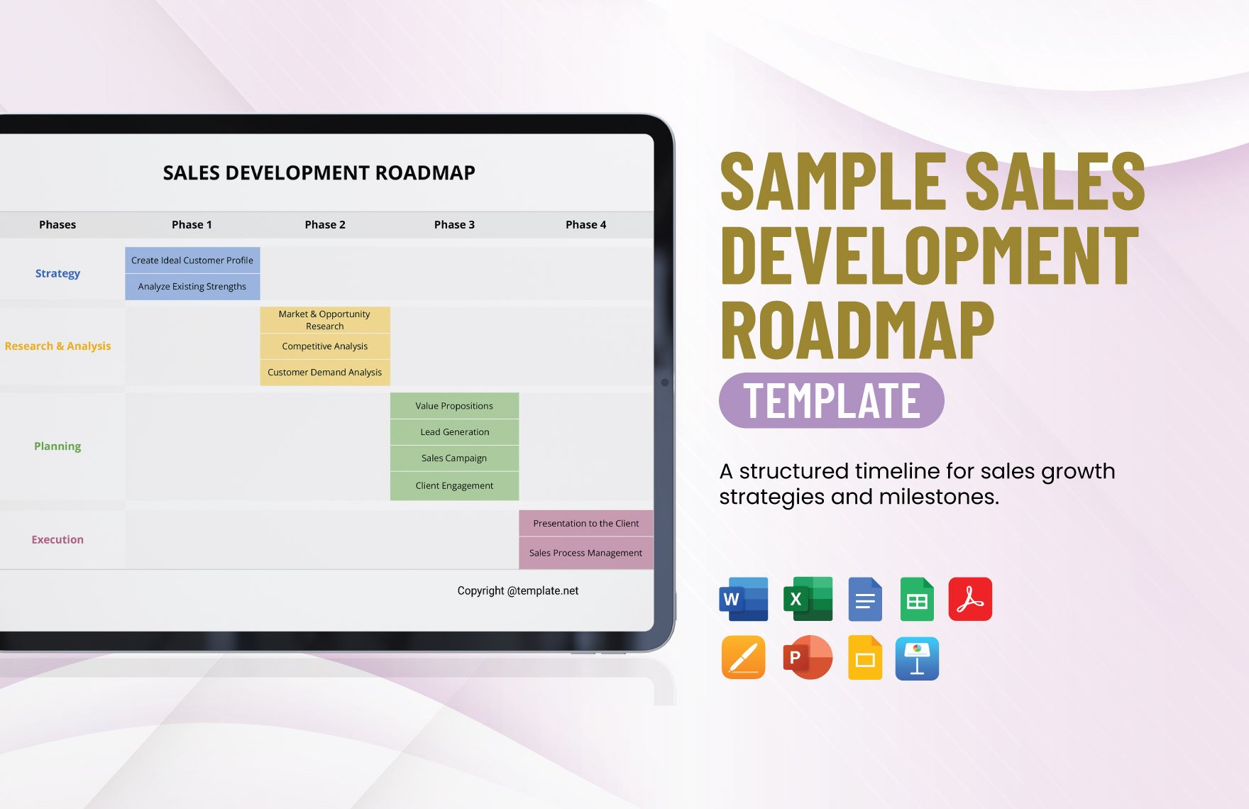 Free Sample Sales Development Roadmap Template in Word, Google Docs, Excel, PDF, Google Sheets, Apple Pages, PowerPoint, Google Slides, Apple Keynote