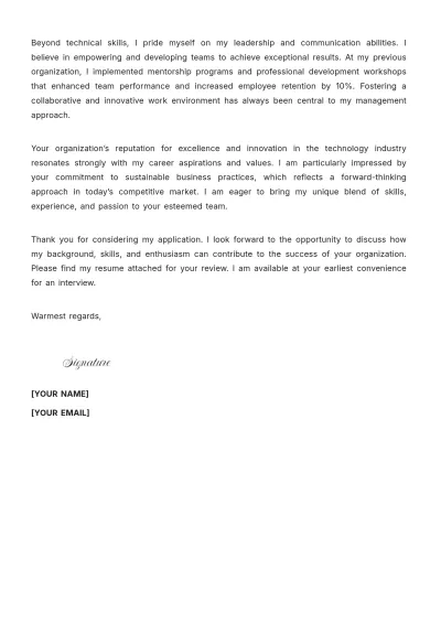 Free Director Of Marketing Email Cover Letter to Edit Online