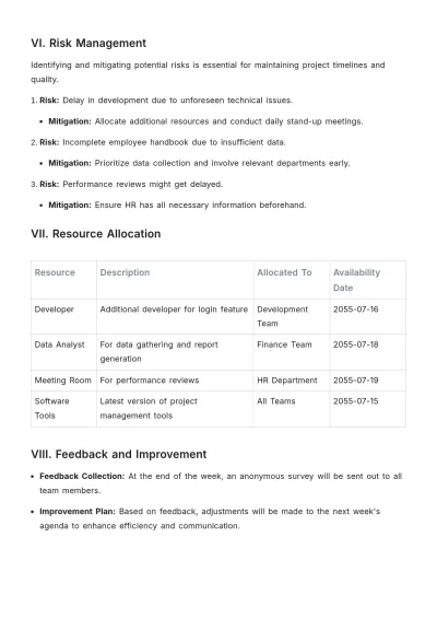 Free Weekly Assignment Agenda Template to Edit Online