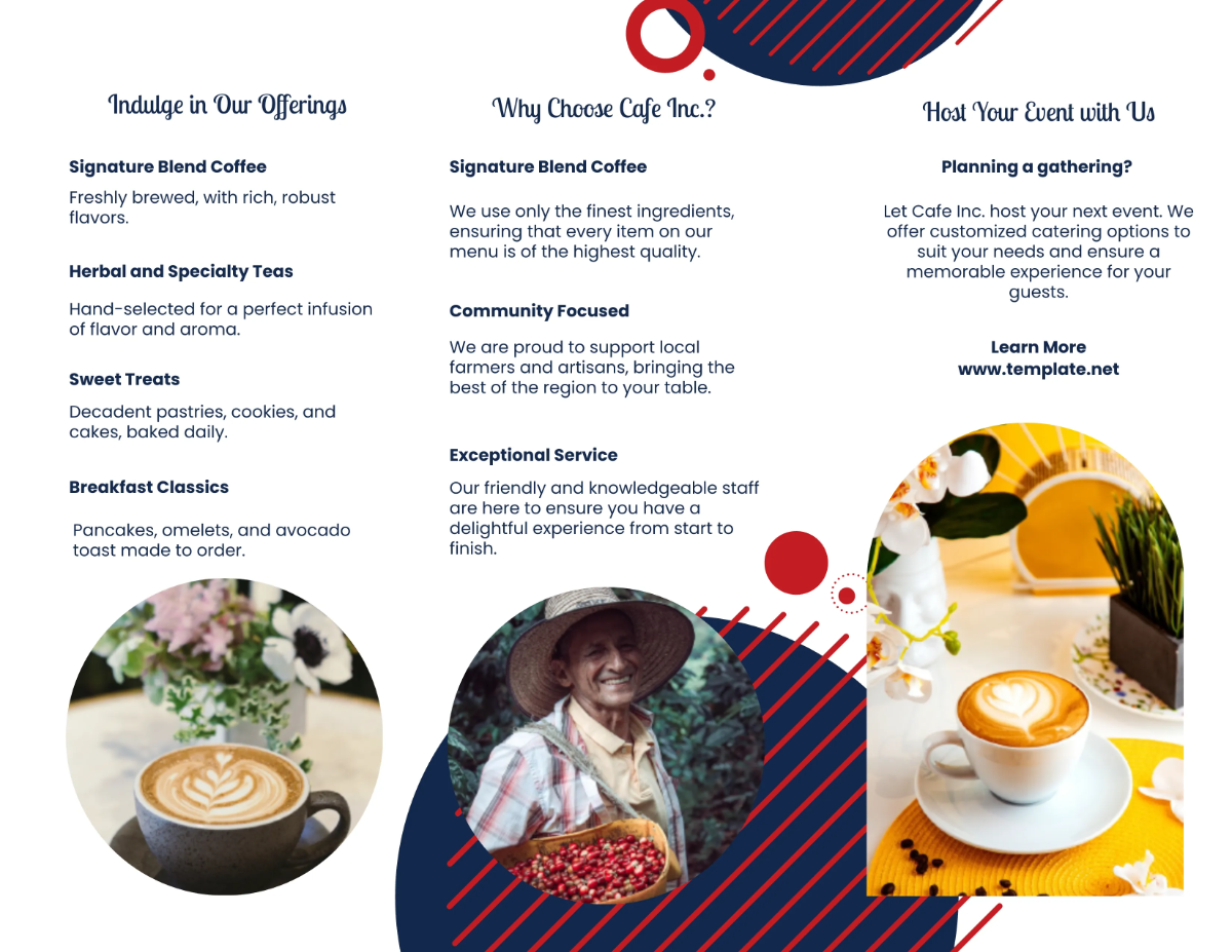 Free Cafe Advertising Brochure Template to Edit Online