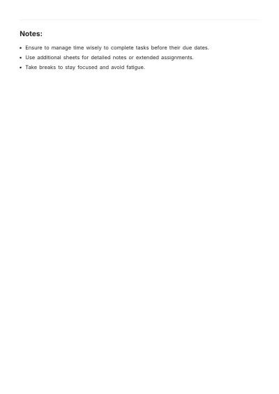 Free Weekly Homework Agenda Template to Edit Online