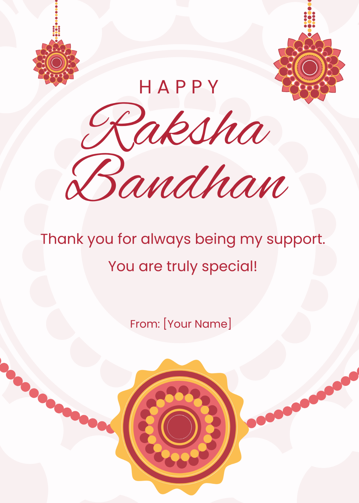 Raksha Bandhan Thanks Wishes