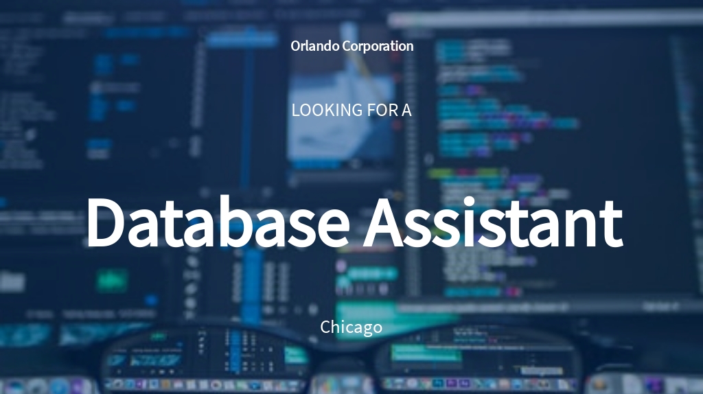 Free Database Assistant Job Ad/Description Template.jpe