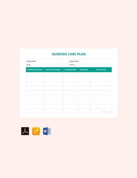 FREE Mental Health Nursing Care Plan Template - PDF | Word ...