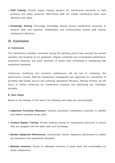 Free Car Wash Maintenance Report Outline Template to Edit Online