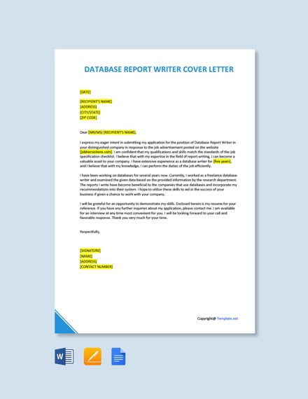 templates for business letter reports