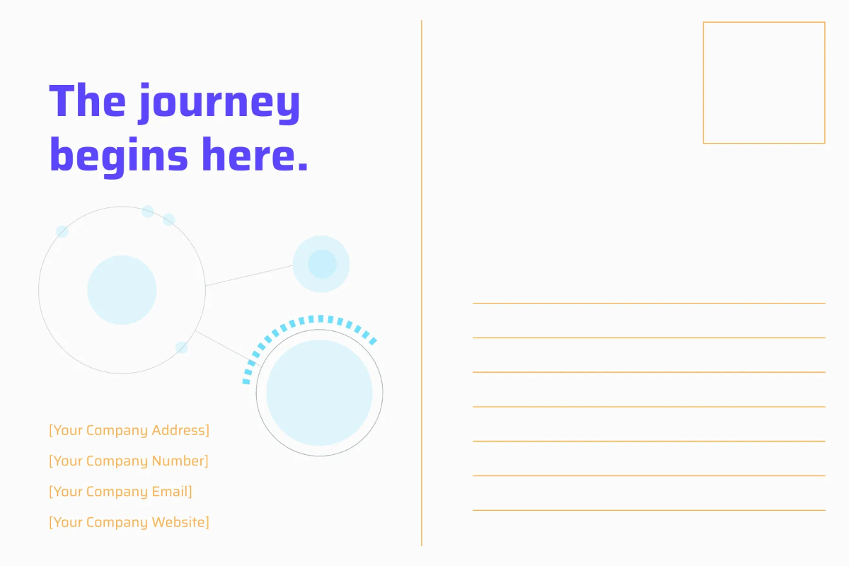 Free Tech Post Card Template to Edit Online