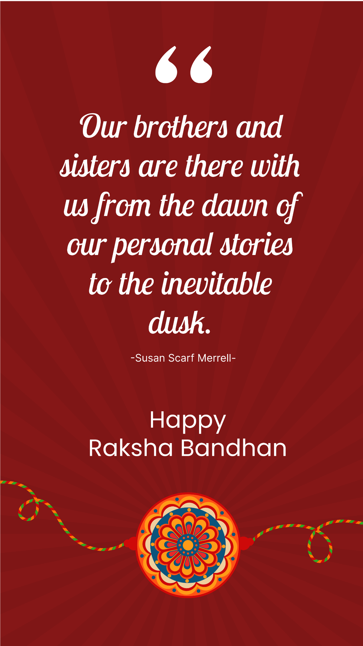 Raksha Bandhan Heart Touching Quote