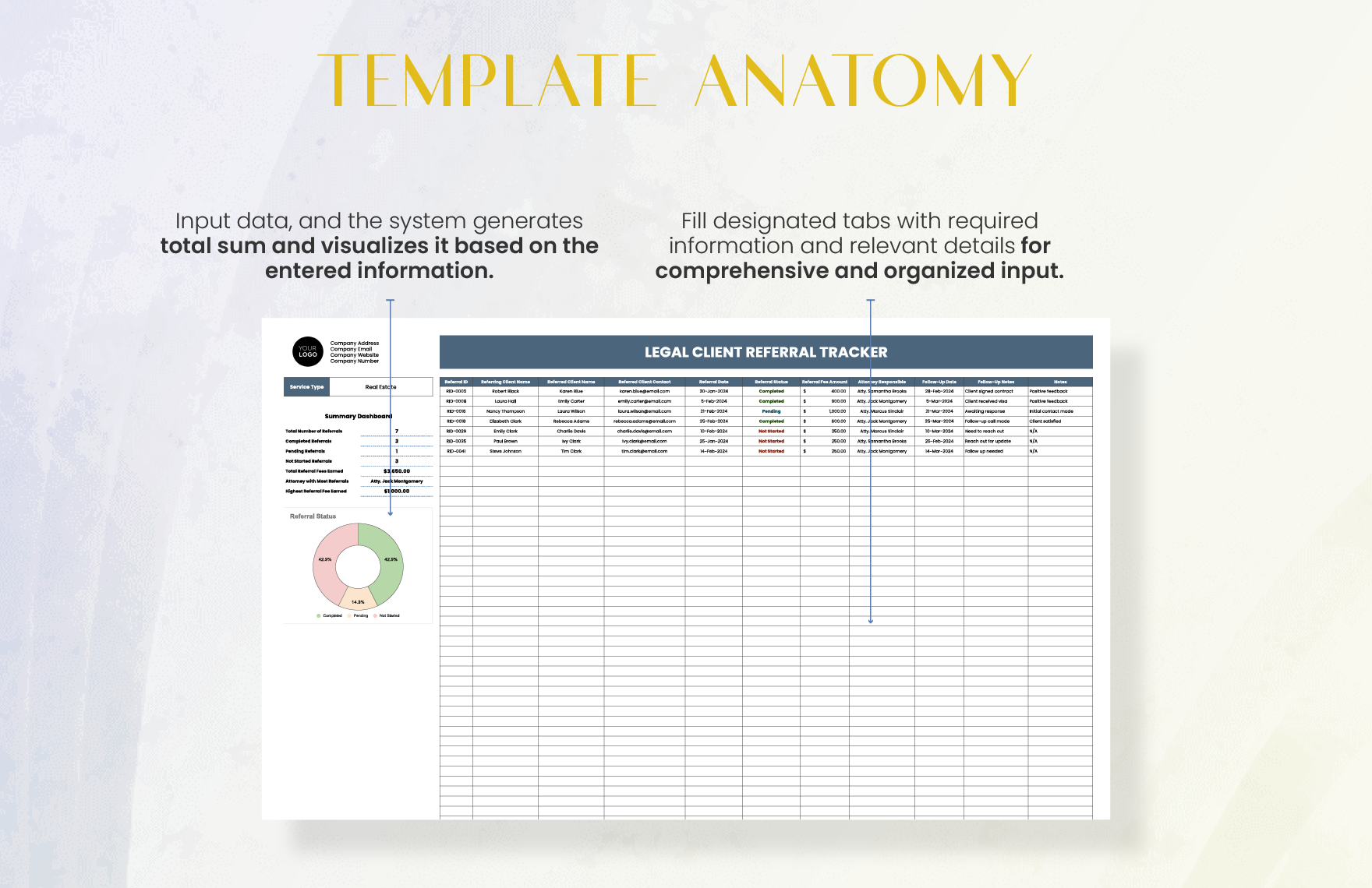 Legal Client Referral Tracker Template