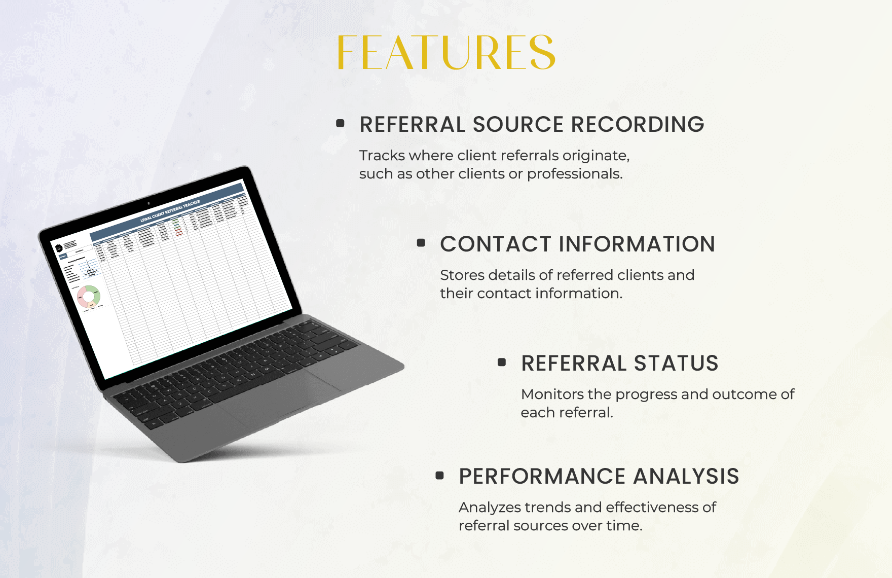 Legal Client Referral Tracker Template