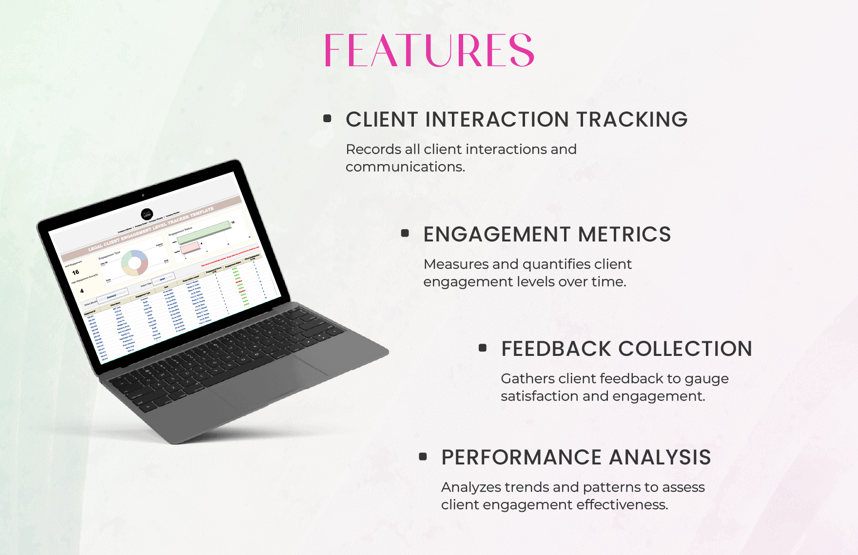 Legal Client Engagement Level Tracker Template