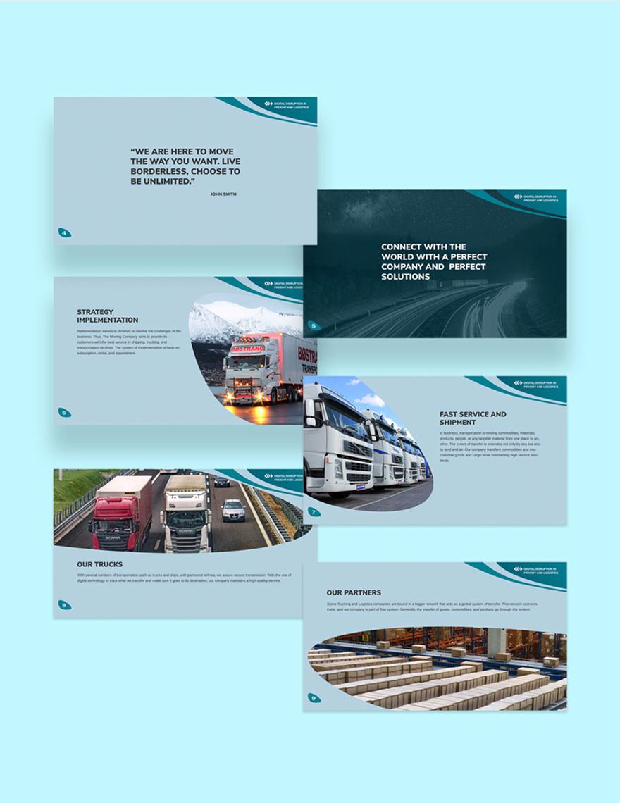 Trucking Logistics Presentation Template