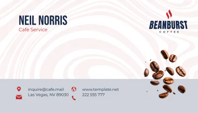 Free Cafe Service Business Card Template to Edit Online