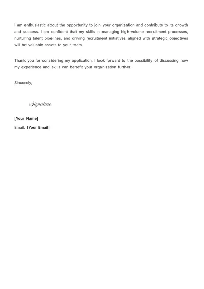 Free Leadership Management Recruiter Cover Letter to Edit Online