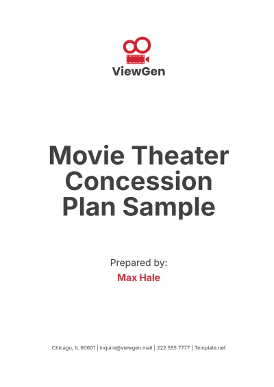 Free Movie Theater Concession Plan Sample Template to Edit Online