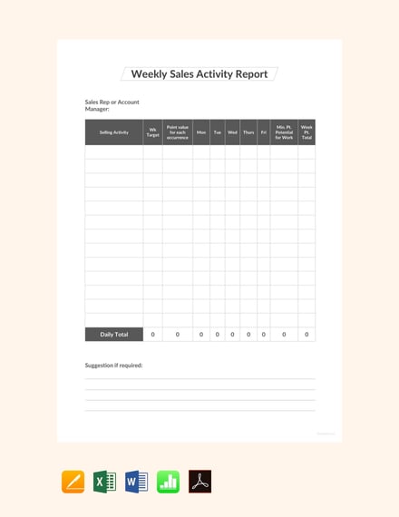 free weekly sales activity report template 440x570 1