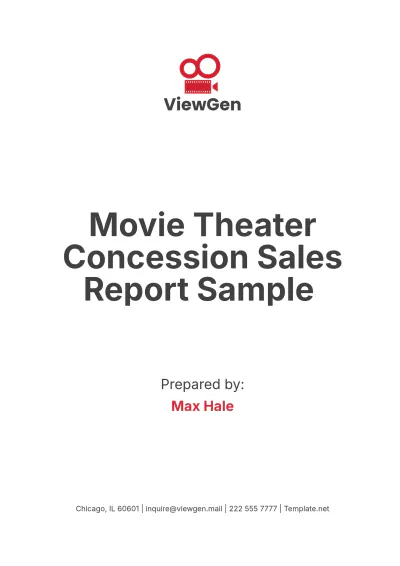 Free Movie Theater Concession Sales Report Sample??Template to Edit Online