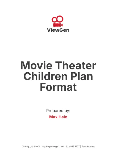 Free Movie Theater Children Plan Format Template to Edit Online
