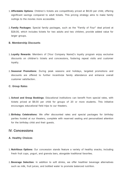 Free Movie Theater Children Plan Format Template to Edit Online
