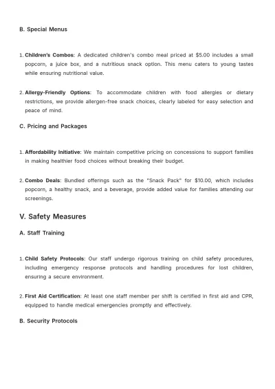 Free Movie Theater Children Plan Format Template to Edit Online