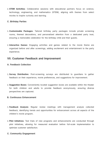 Free Movie Theater Children Plan Format Template to Edit Online