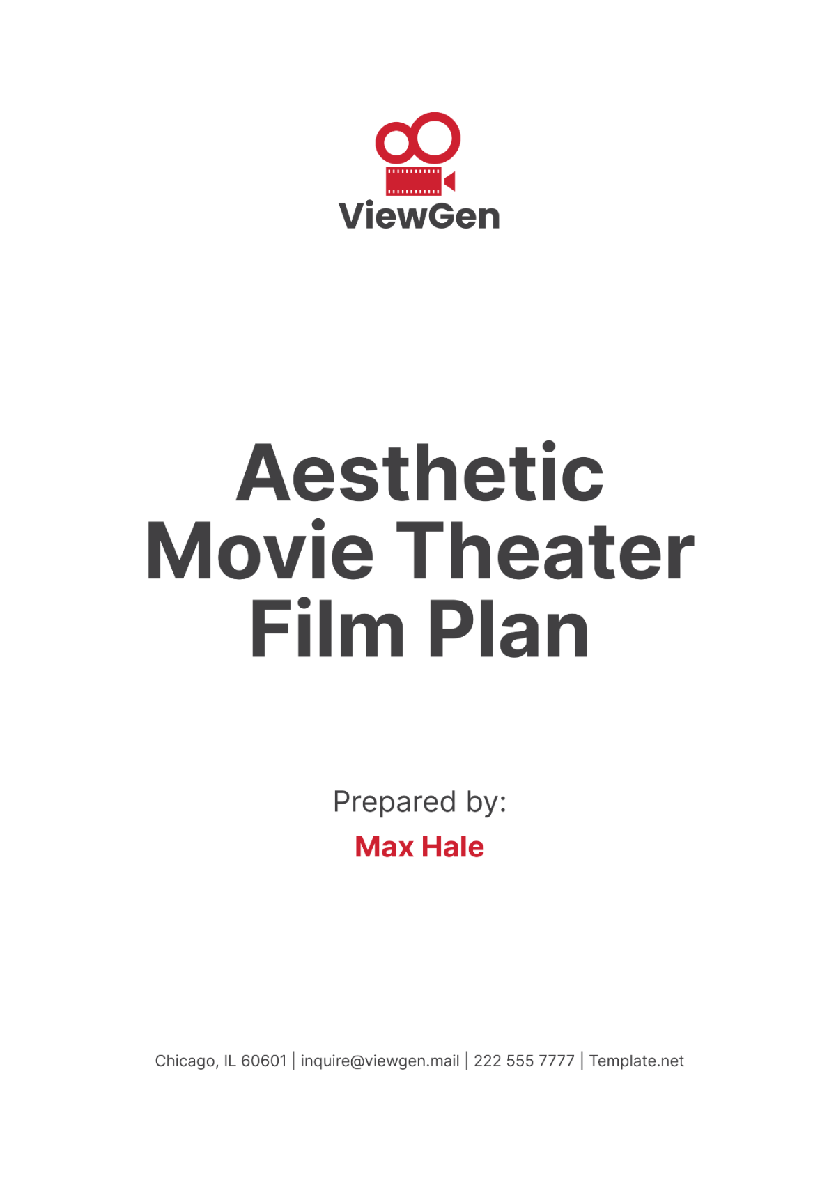 Aesthetic Movie Theater Film Plan Template - Edit Online & Download