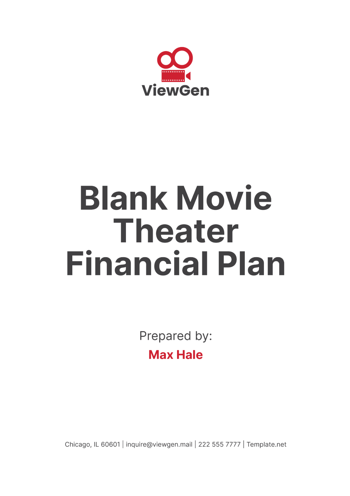 Blank Movie Theater Financial Plan Template - Edit Online & Download