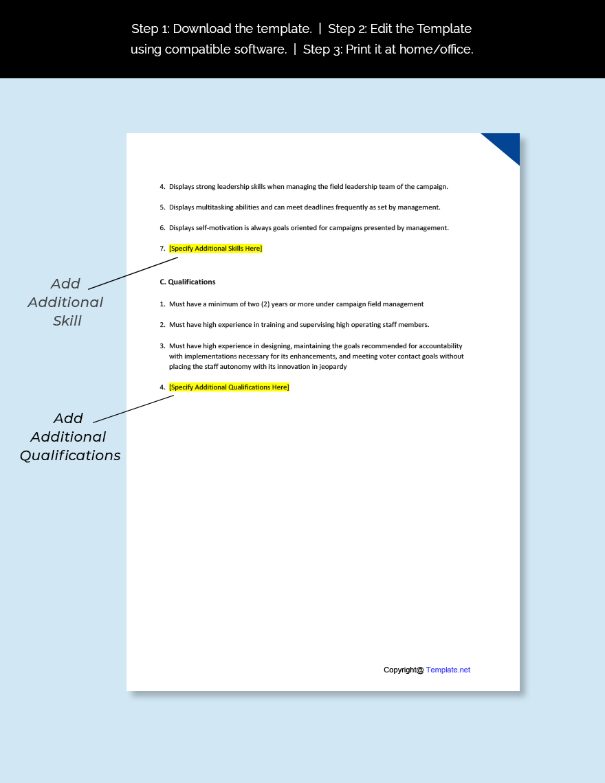 free-campaign-field-director-job-ad-description-template-download-in