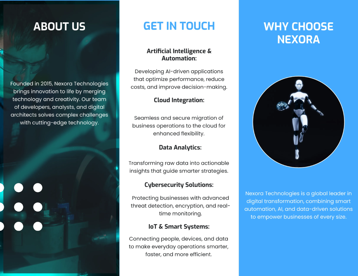 Free Tech Pamphlet Template to Edit Online