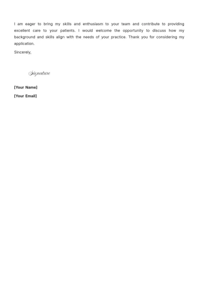 Free Dental Assistant Cover Letter to Edit Online